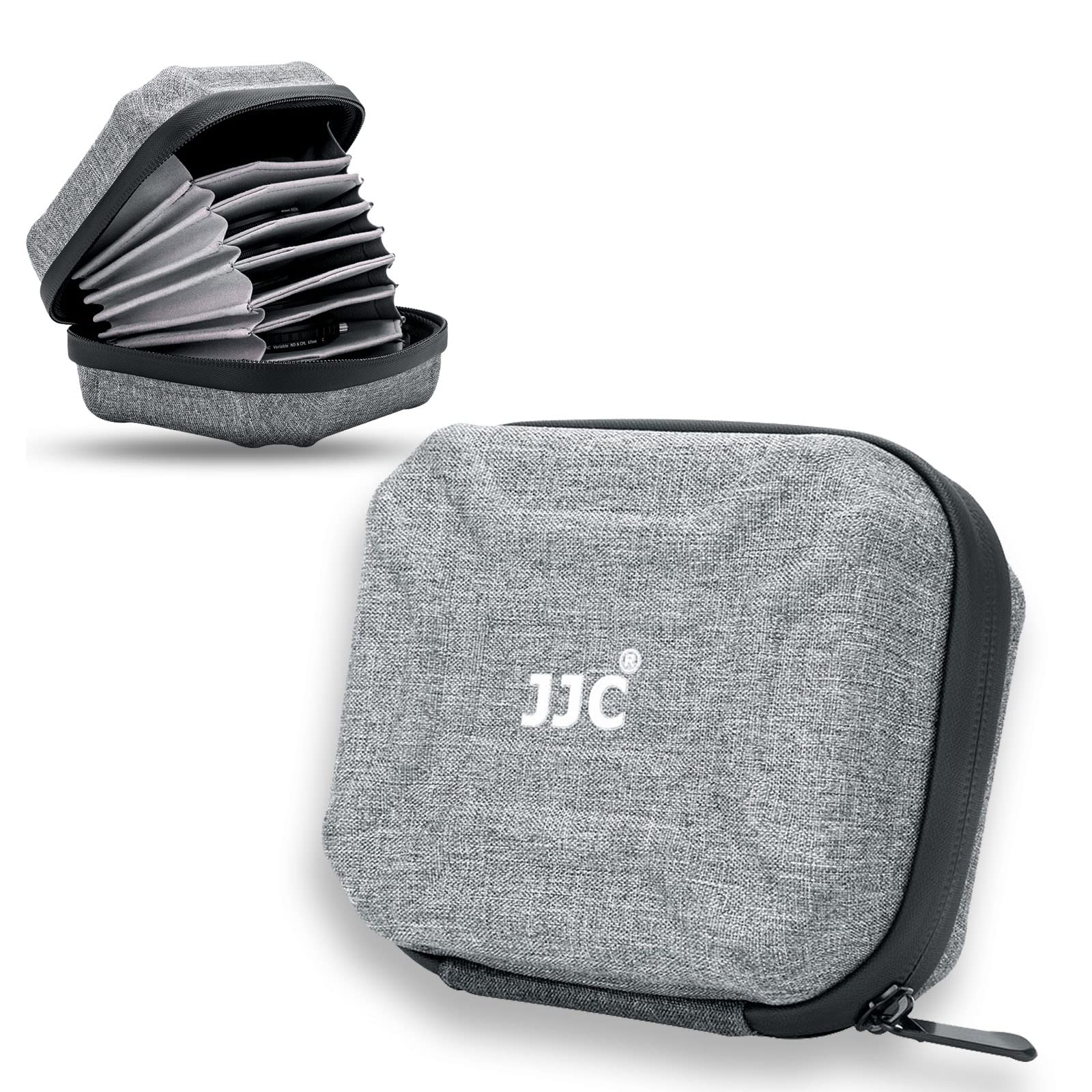 

JJC Filter 10 Fits up to 95mm Filters ND Abrasion and Impact Resistant Case/Pouch (Holds Filters) - (25mm, 37mm, 39mm, 40.5mm, 43mm, 46mm, 49mm, 52mm, сірий колір