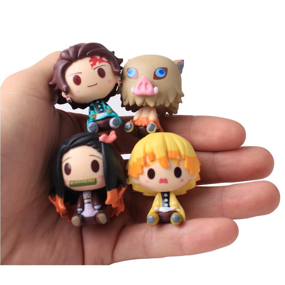 

Набір з 4/5/6 шт. Фігурка Аніме Демон-убивця 7 см Камадо Танджіро Камадо Незуко Міні Мила Версія ПВХ Лялька Іграшка Настільний Орнамент Подарунок