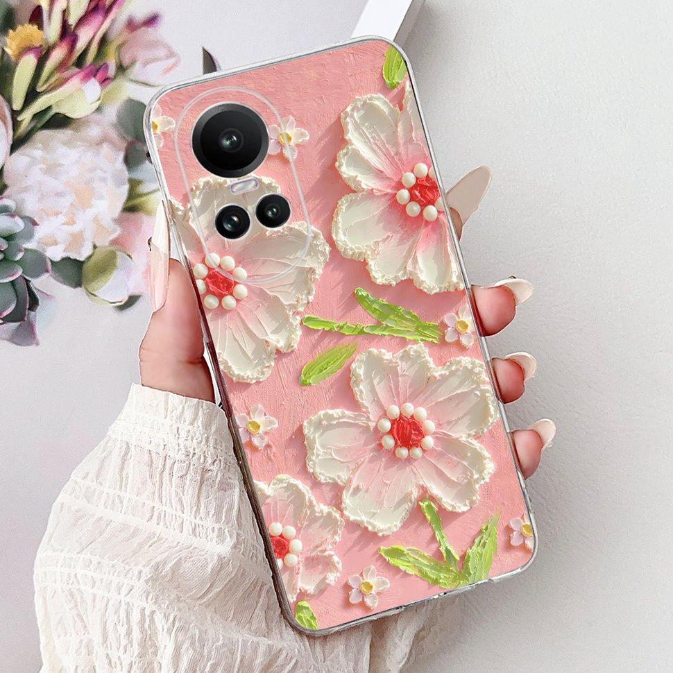 For OPPO Reno10 5G Case CPH2531 Luxury Cat Cartoon Cover Clear Silicone Soft TPU Phone Case For OPPO Reno 10 Reno10 Back Covers