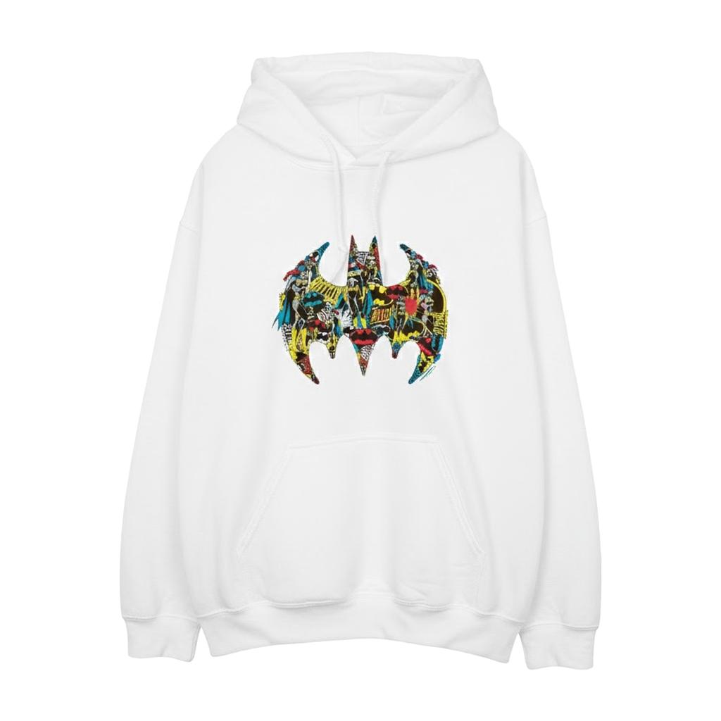 Batman Mens Batgirl Collage Logo Hoodie