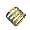 Bracelet Émail Coloré Bracelet Couple Acier Inoxydable Plaqué Or Bracelets Couple Émail Coloré