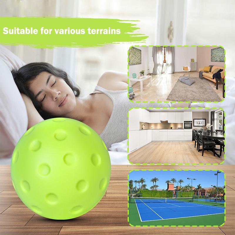 1/3Pcs Silent Pickleball Indoor Entertainment Silent Practice Ball Pu Foam High Bounce Resistance Not Disturbing People