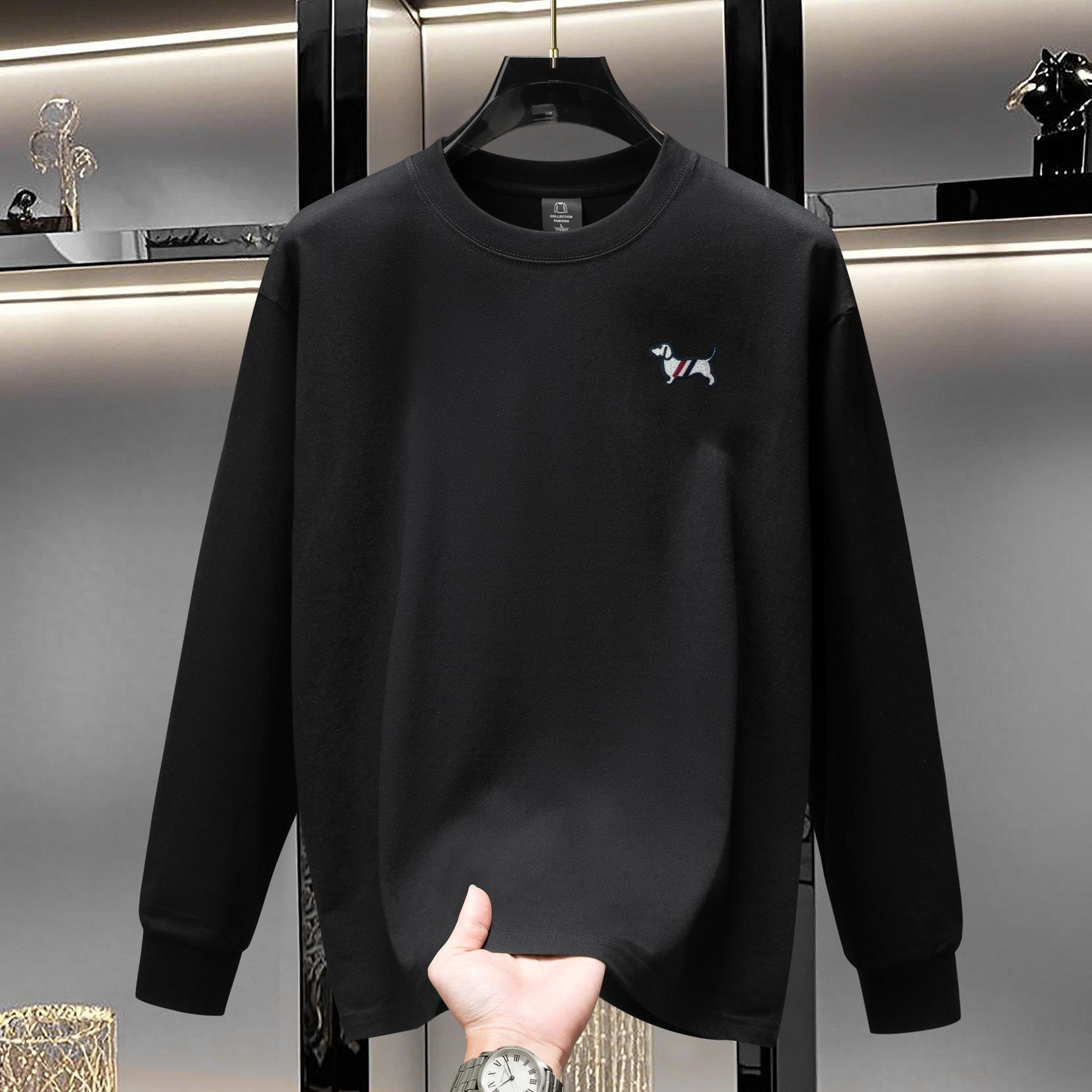 

Men s Loose Casual Cotton Embroidered Puppy Hoodie – Autumn/Winter Heavyweight Trendy Long Sleeve Top Outerwear L (suggested for 120-140 jin)