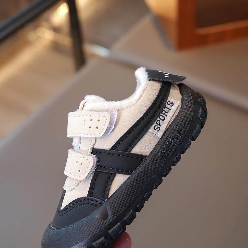 New Soft-Soled Sports Shoes for Boys and Girls - Toddler & Infant Fleece-Lined, Anti-Slip, Anti-Kick Cotton Shoes