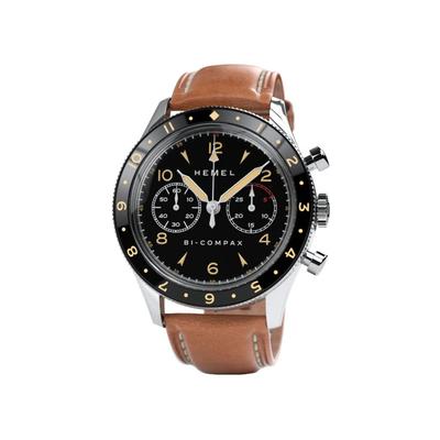 Montre Homme Air Wing Lunette Céramique Noire Avec Cadran Super-LumiNova C3 Mécanique HF19 100M