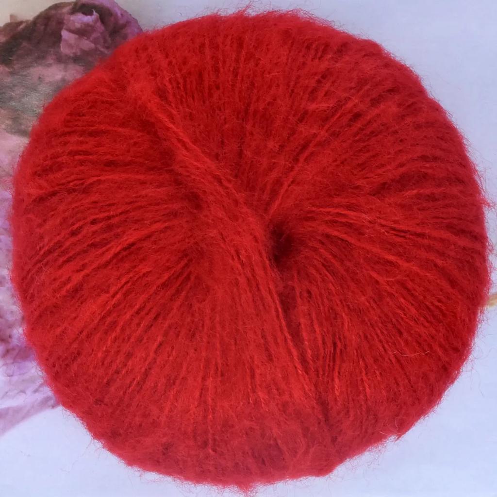 25g Soft 40% Acrylic 60% Mohair Yarn 160m/175yd Plush Yarn Hand Knitting Crochet Sewing DIY Shawl Scarf Thread