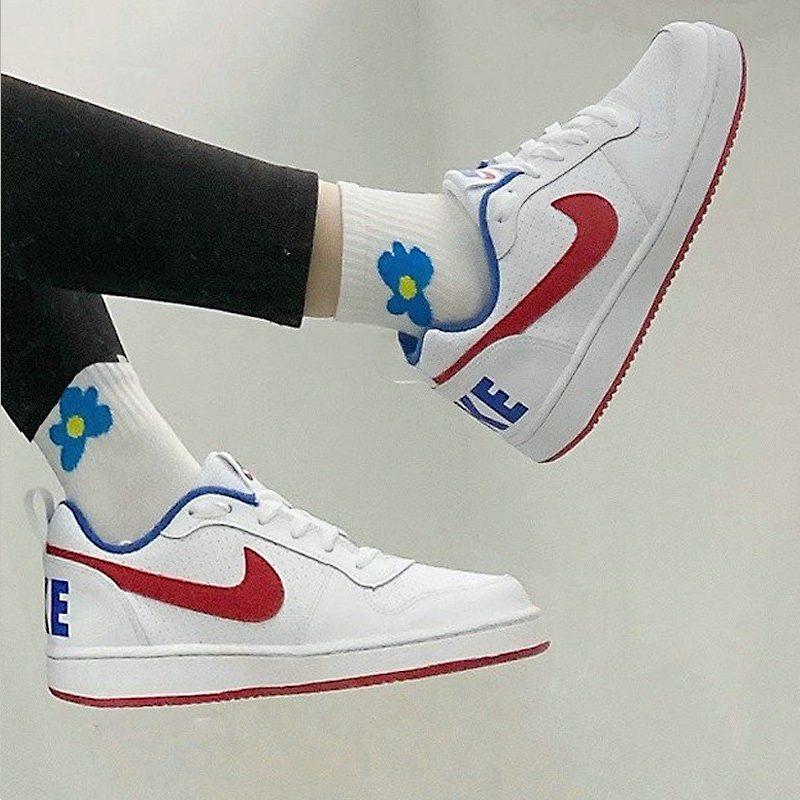 Nike Court Borough Low White Blue Red GS DM2420-164