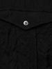 NOIRER Crinkle Multi-Pocket Half Shirt (Black)