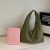 Japan and Korea Lazy Wind Washed Canvas Bag Large Capacity Shoulder Handbag Literary Youth Solid Color Commuter Cloth Bag