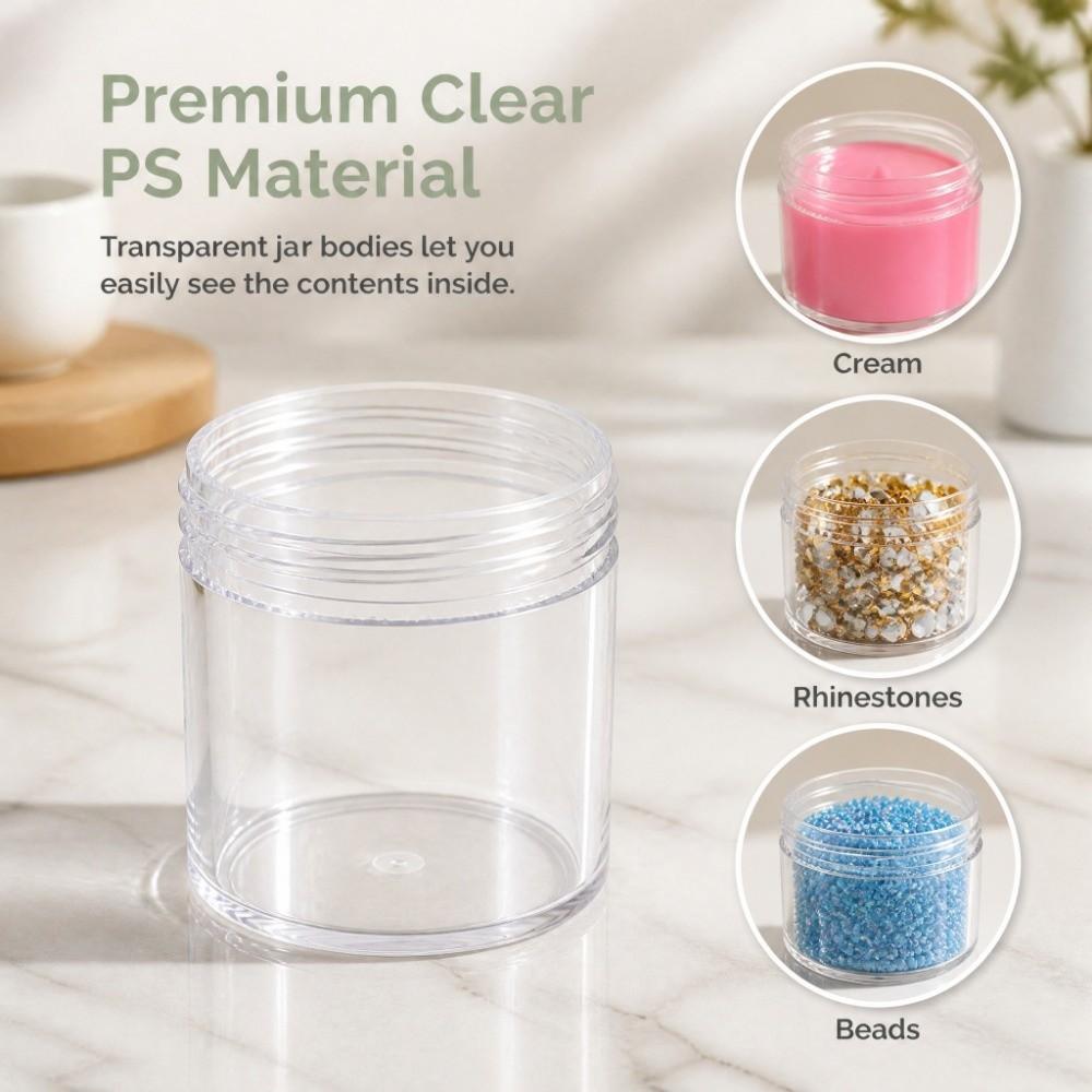 2pcs Rectangle Shape Jewelry Beads Storage Box 12 Bottles Plastic Storage Organizer DIY Craft Use