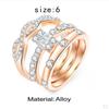 of Rings Simple Cubic Inlaid Zirconia Stackable Princess Female Jewelry, Create an Unique Stacking