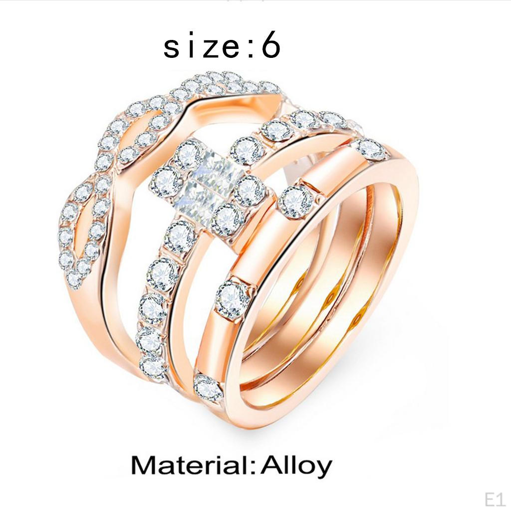of Rings Simple Cubic Inlaid Zirconia Stackable Princess Female Jewelry, Create an Unique Stacking
