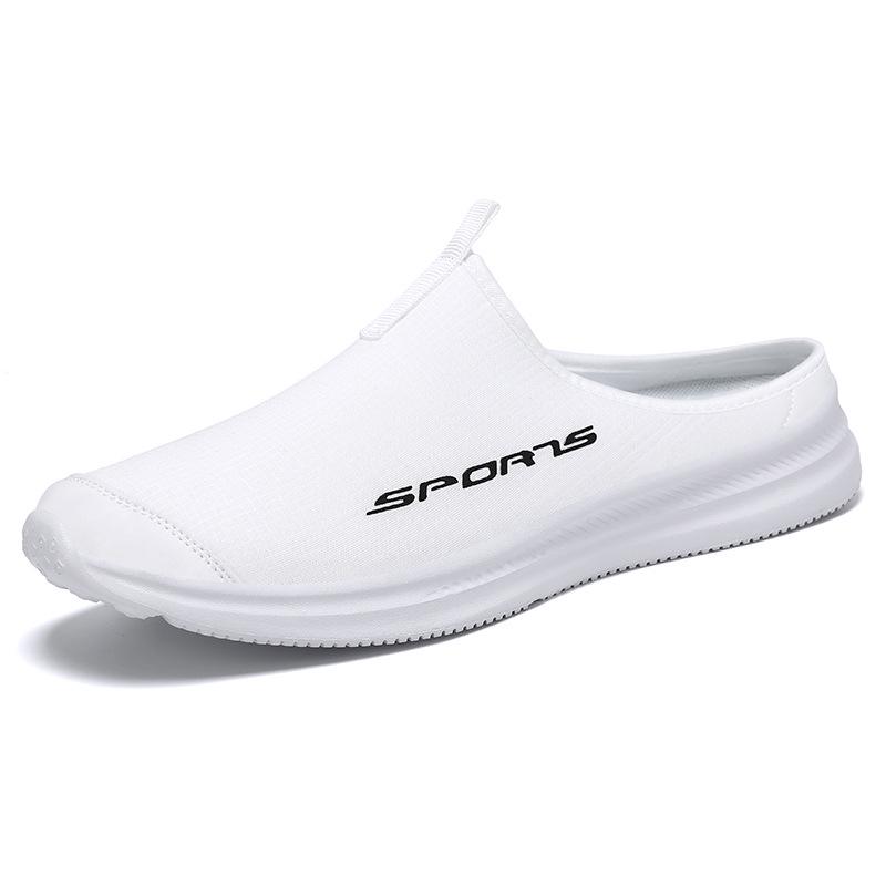 Men's Outdoor Closed-Toe Slip-On Slippers - Plus Size, Soft Sole, Low Cut Casual Shoes