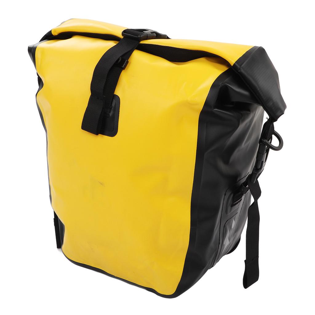 Bike Rear Rack Bag Outdoor Waterproof Bicycle Saddle Bag for Long Distance Riding Cycling Yellow 25L Large