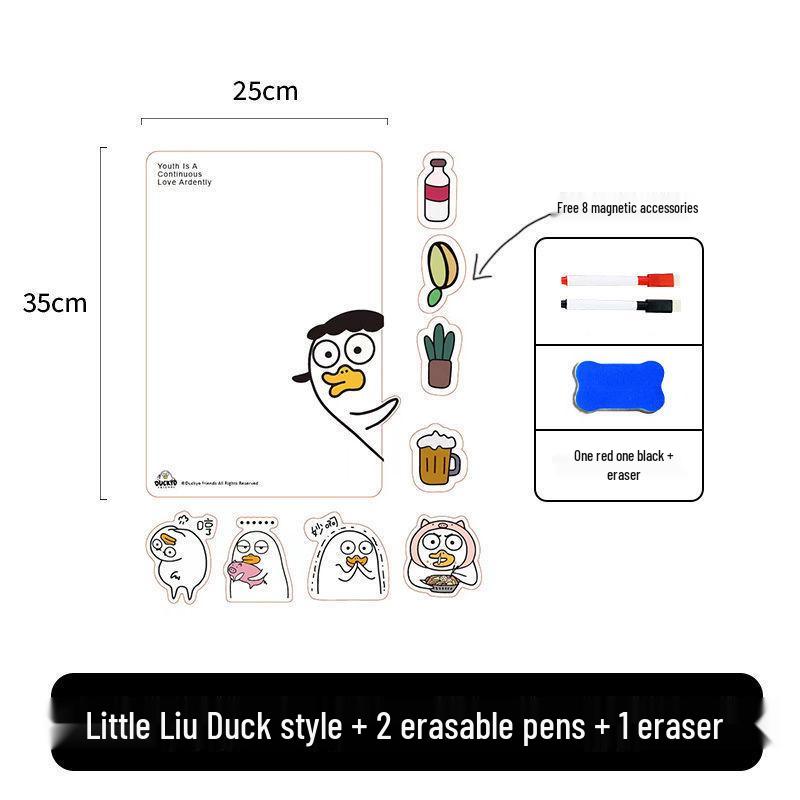 Erasable Magnetic Whiteboard Memo Pad with Cute Black Cat Design