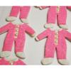 8 Autocollants 3D - Pyjamas Roses - Baby Shower