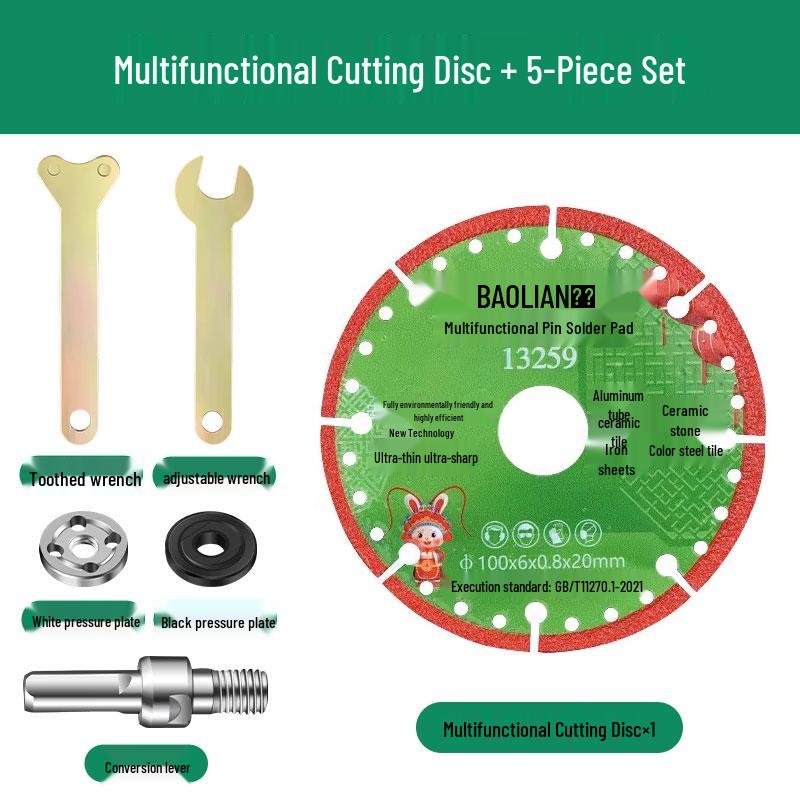 Baolian Electric Drill To Angle Grinder Converter Kit: Chuck, Connecting Rod, and Cutting Attachment