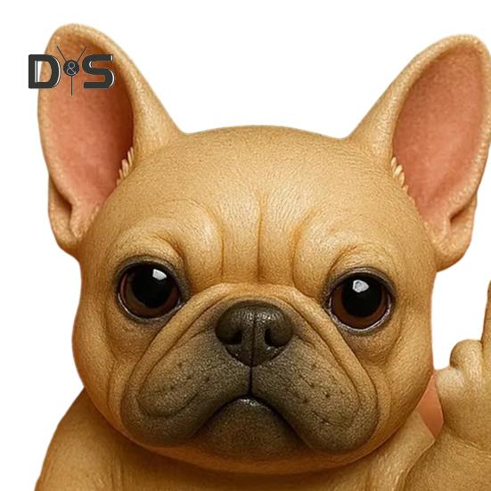 Middle Finger Animal Ornament Synthetic Resin Statue Realistic Design Sculpture Funny Humorous Home Decoration