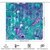 Luxury Marble Shower Curtain Bath Decoration Set Waterproof Fabric Print Design For Bathroom Decor In Blue Purple Colors (One Si