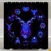 Aquarius Shower Curtain Bath Curtain Modern Waterproof Fabric Bathroom Curtains Accessories Constellation Theme Bathroom Decor