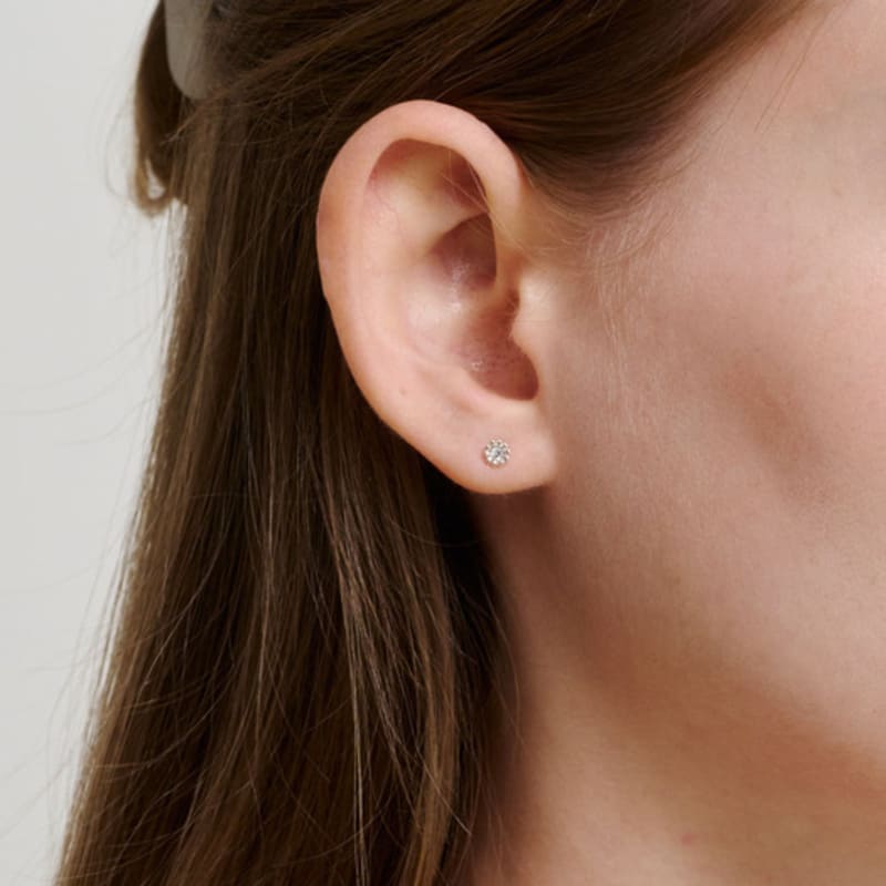 

NUOY [Silver 925] White Cubic Petite Earring NONE