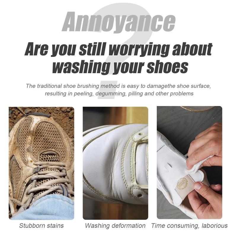 

White Shoe Cleaner Powerfully Decompose Stubborn Stains Restore White Color Inhibit Oxidation Yellowing Sports Shoe Foam Cleaner one size