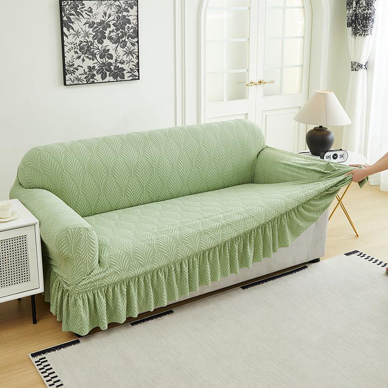 New Skirt Sofa Cover Living Room Elastic All Inclusive Jacquard Sofa Protective Cover Anti Slip And Cat Scratch Couch Covers