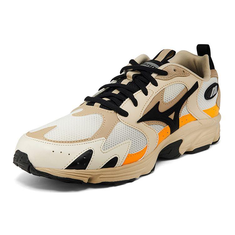 Mizuno Round Toe Lace-Up Non-Slip Wear-Resistant Breathable Low-Top Casual Running Shoes Unisex Sneakers Sandy-Beige D1GH212901