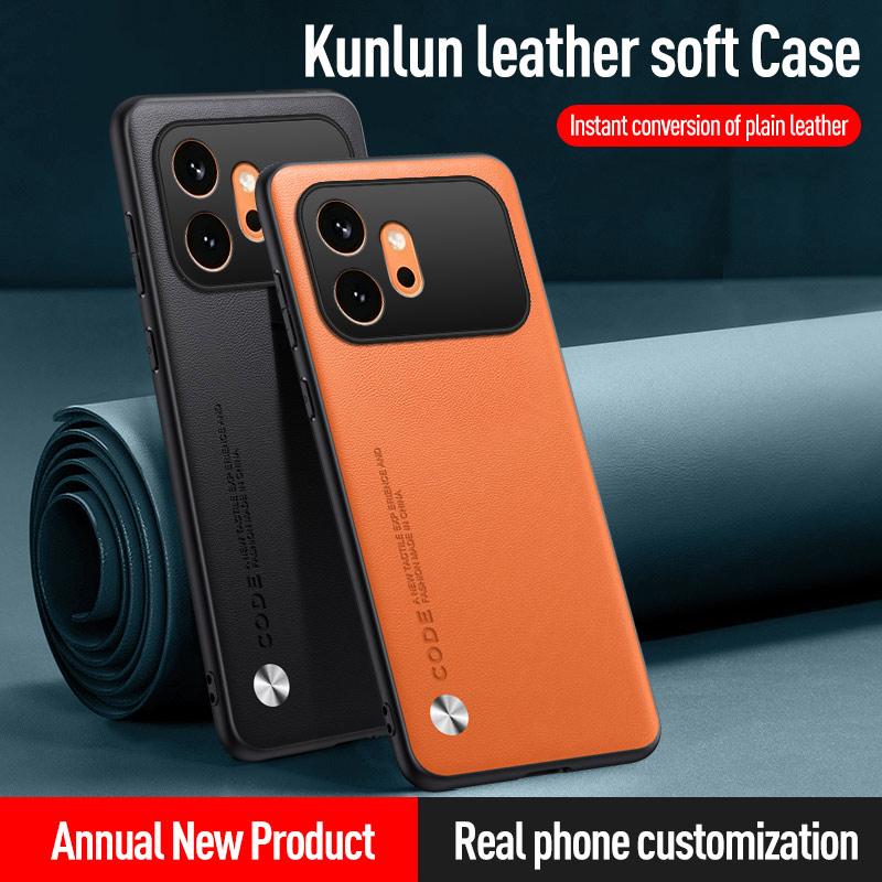Plain PU Leather Matte Case For Honor 600 Pro Silicone Ultra Thin Soft Frame Shookproof Bumper Cover Shell For Honor 600Pro