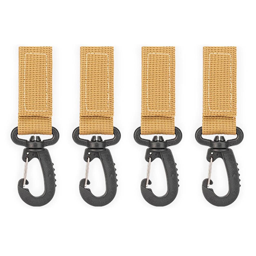 4 Stück taktische Karabinerhaken zum Aufhängen am Gürtel, Nylon-Gurtband, Schnalle, Gürtelclip, Schlüsselschnalle für Outdoor-Taschen, Rucksäcke