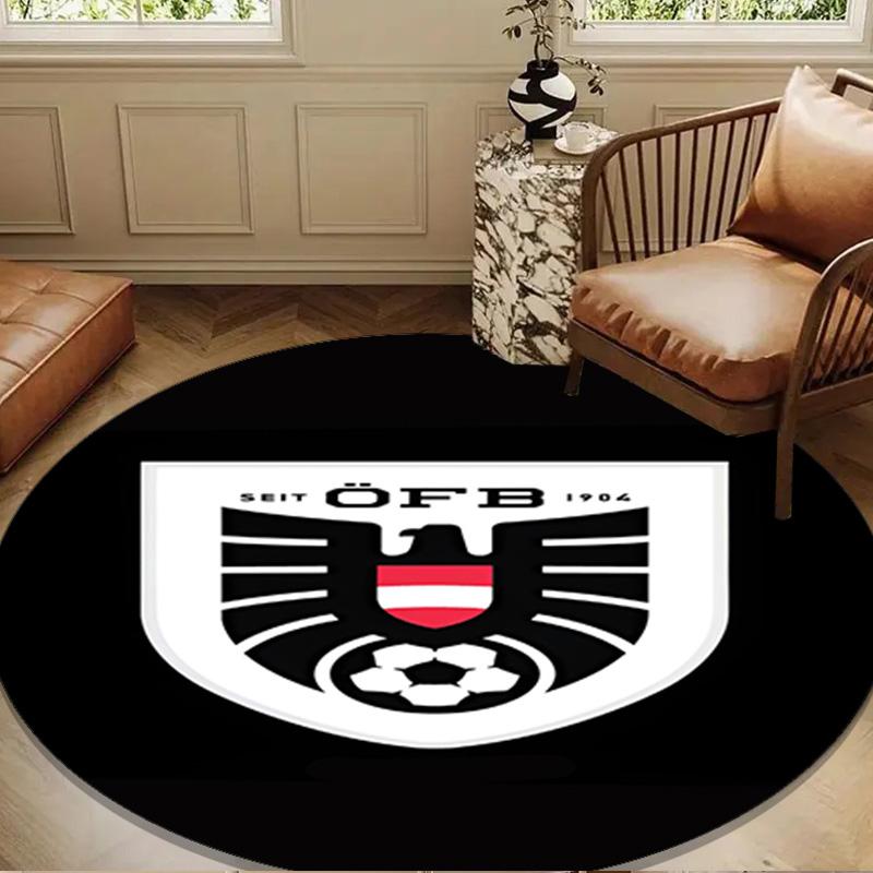 Austria Football Emblem Round Mat Home Decor, Chair Rug For livingroom,Bedroom, Doormat Home Decor Birthday Gift Christmas Gifts