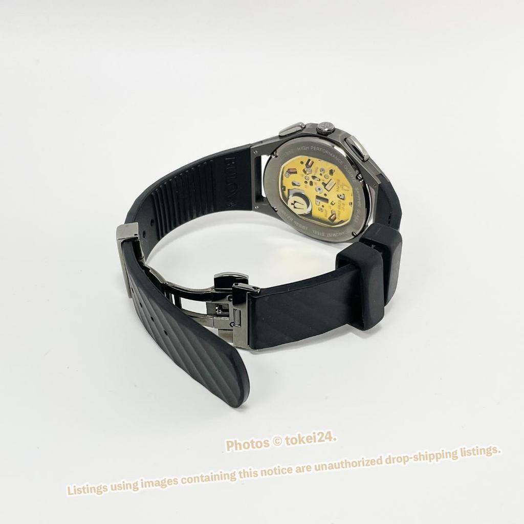 Used New battery BULOVA curve chronograph working 98A162