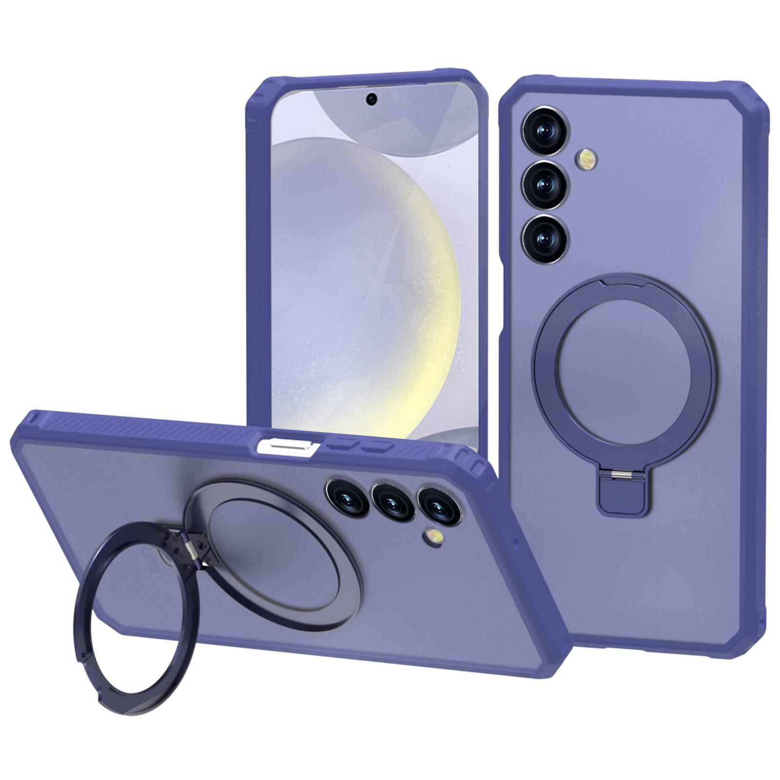 

Чехол для Samsung Galaxy S24 FE, совместимый с MagSafe, с подставкой, ТПУ+ПК, противоударный чехол для телефона Dark Blue