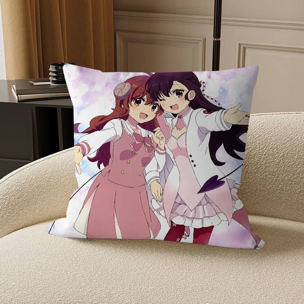 Anime T-The Demon Girl Next Door Ahorn Design Kissenbezug Fröhliche Herbsternte Dekor Feiertagsdekorati Kissenbezug