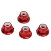 4Pcs RC Car Nuts M4 Aluminum Alloy 4mm Inner Diameter RC Car Accessory for 1   10 Remote Control VehicleRed
