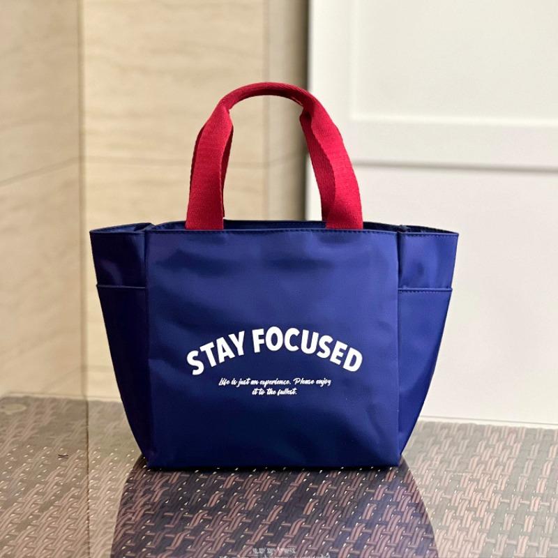 

Contrasting color Oxford cloth new simple large-capacity lunch box bag portable commuter bag bento bag mommy bag