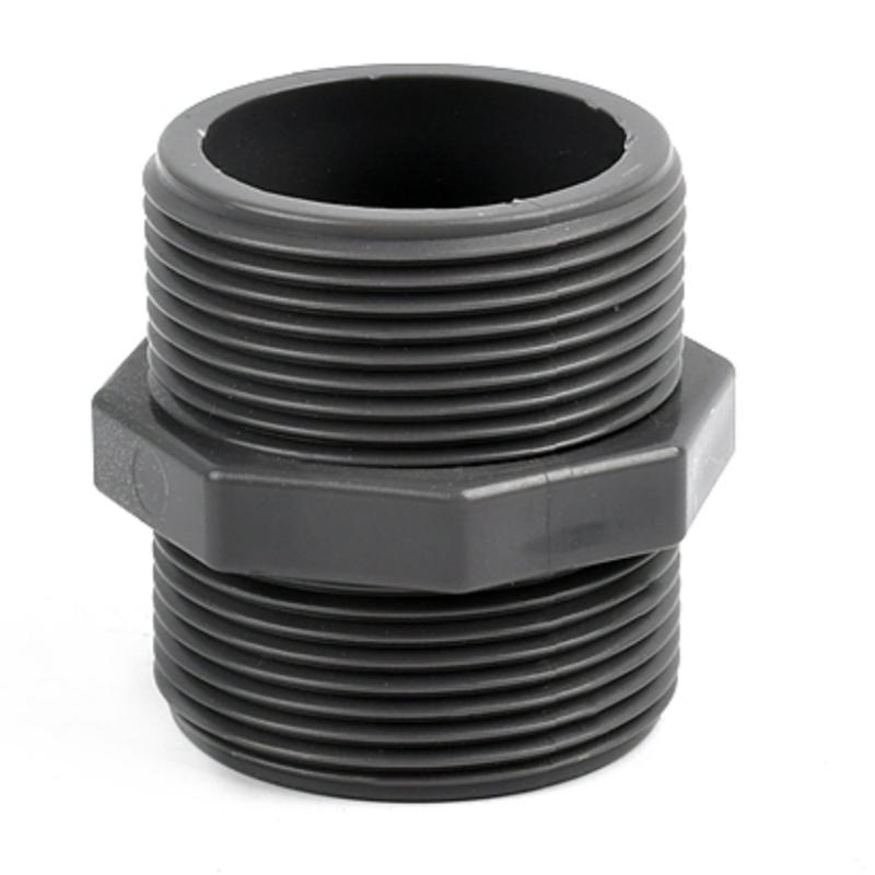 1/2-2Inch Double Male Thread PVC Equal Straight Connectors Aquarium Fish Tank Pipe Connector Fitting Garden Water Pipe Connector
