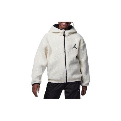 Jordan Giacca Felpa con Cappuccio e Zip a Maniche Lunghe con Logo Solido Stampato Bambini giacche Bianco FV2882-120