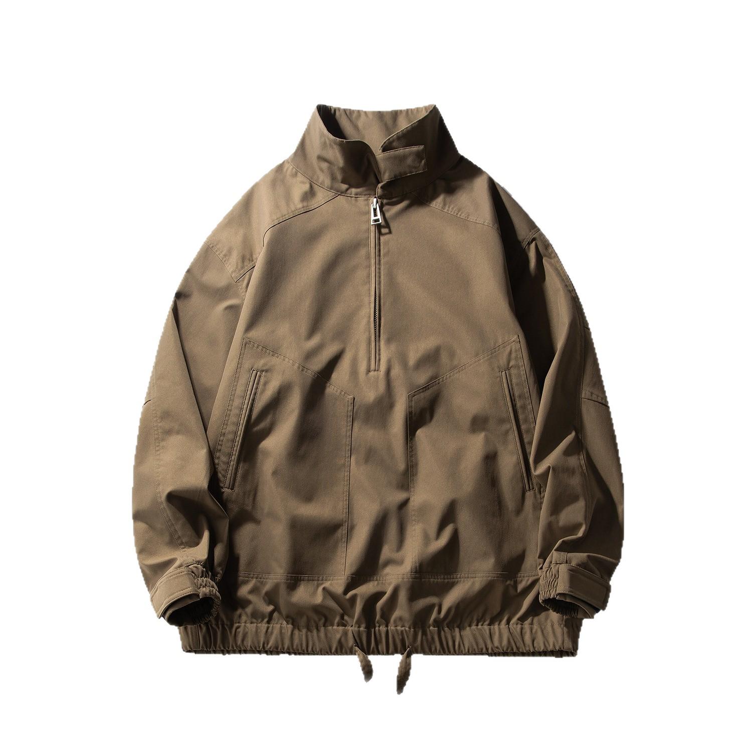 Мужская модная ретро ветровка в японском стиле, кофейно-коричневая, повседневная, горная 2XL хаки