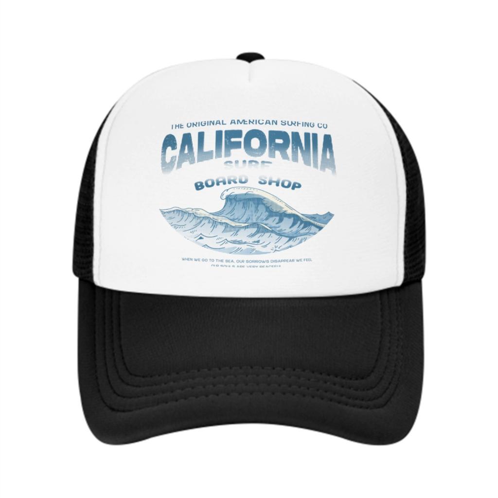 California Surf Shop Trucker Hat Breathable Mesh Baseball Cap Adjustable Outdoor Style