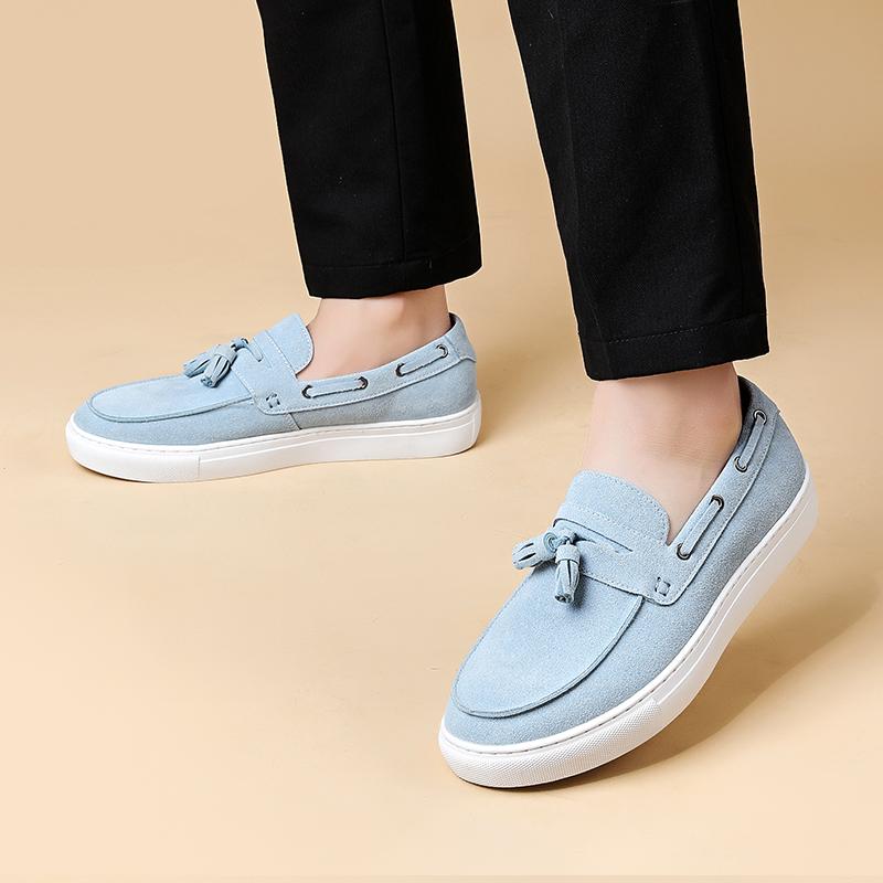Fashion Men's Business Casual Shoes Handmade Leather Driving Footwear Leisure Walk Loafers Outdoor Moccasins Male Slip on Flats