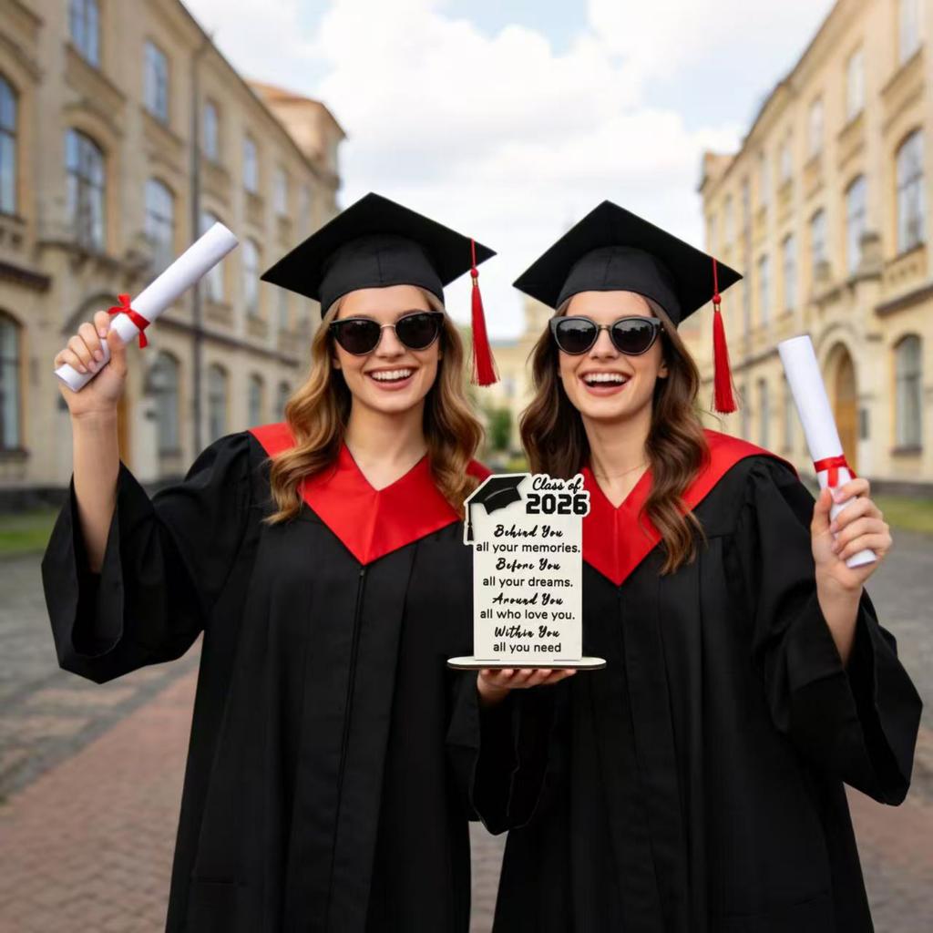 2026 Graduation Celebration Wooden Decor & Ornaments Wooden Plaques (Graduation Gifts), Perfect For Him Or Her