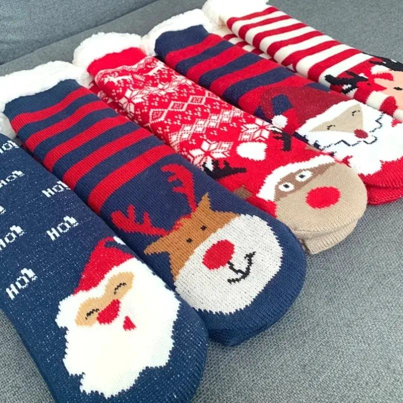 Thermische Flauschige Socken Damen Winter Warme Bodensocken Weiche Damen Haus Indoor Weihnachtsgeschenke Rutschfeste Grip Boden Hausschuhe Socken