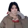 New Style Knitted Wool Long Scarf for Women Solid Color Border Thickened Versatile Winter Warm Neck Scarf
