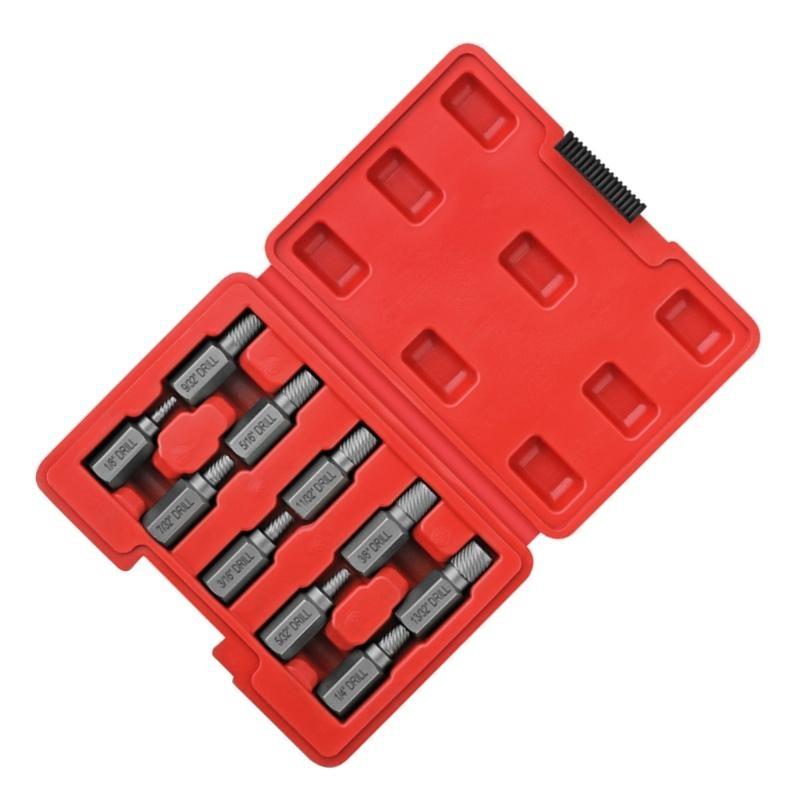 652F 10/25Pcs Damaged Screw Extractor Drill Bits Purpose Tools Broken Speed Out Easy Bolt Stripped Screw Remover Tool