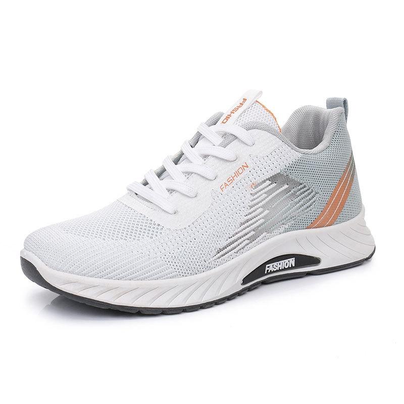 Flying woven mesh men's shoes spring and summer new trend fashion sports running shoes men's shoes