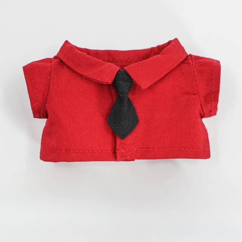 20cm Doll Clothes 17cm Labubu Clothes Shirt Tie and Trousers Set Mini Plush Doll'S Outfit Clothing Dolls Accessories