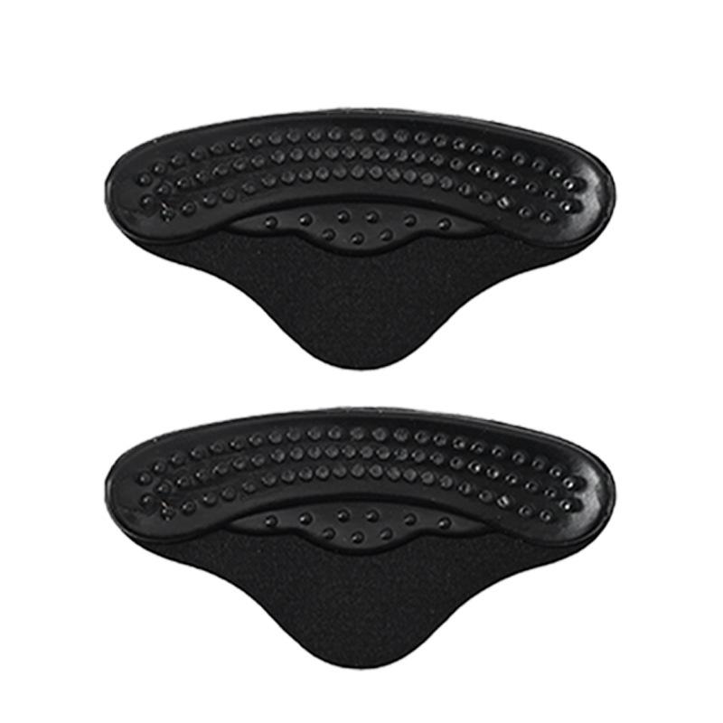 4D Silicone Anti-abrasion Invisible Heel Stickers for Loafers and High Heels, Anti-slip Half-size Insoles