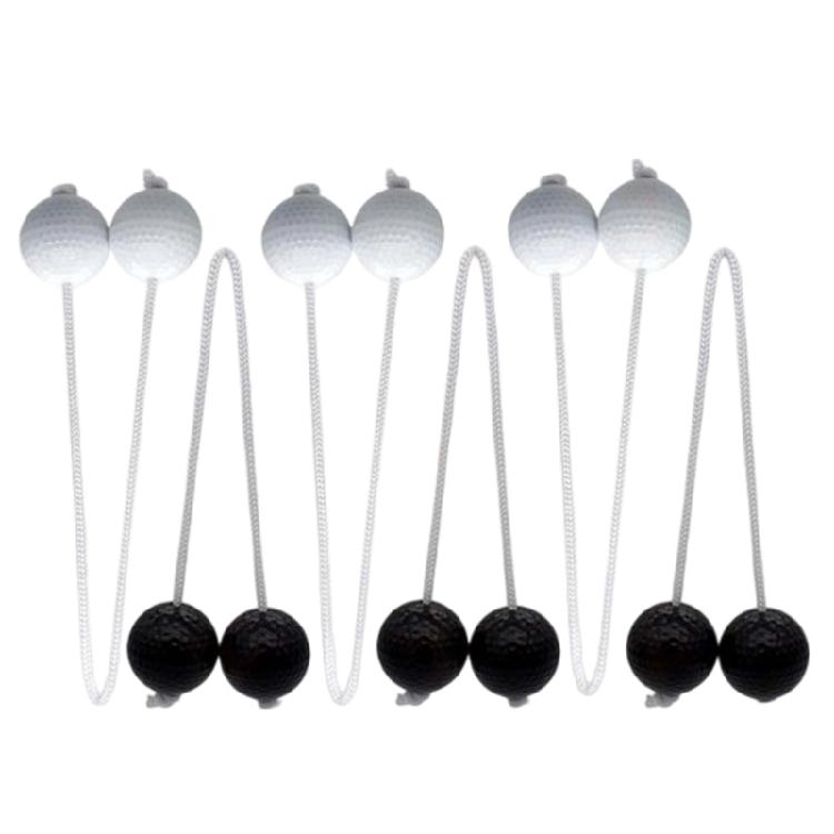 

6Pcs Hard Golf Training Ball Replacement Ladders Toss Game Ball Outdoor Lawn Yard Golf Throwing Ball Easy to Use чорний/білий