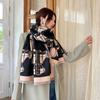 Cartoon bear imitation cashmere scarf women's fashion thickened warm scarf autumn and winter windproof outer shawl women